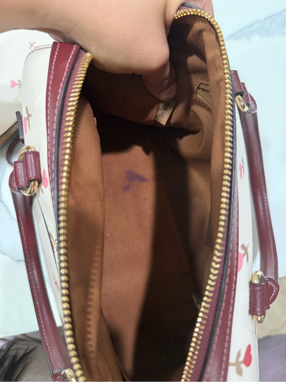 Coach Rowan Satchel with Matching Pouch - Picture 7 of 14